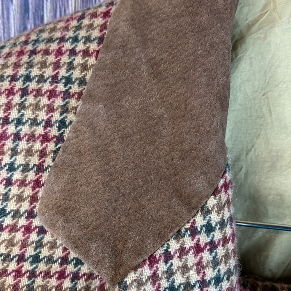Womanβs Vintage Koret Petites Wool Blend Houndstooth Brown Suit- Size 6 - Picture 7 of 14